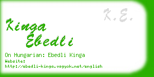 kinga ebedli business card